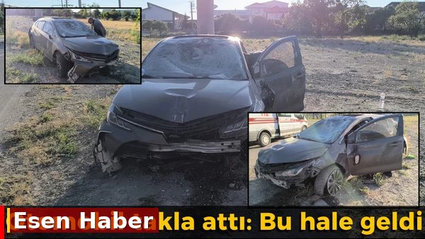 Otomobil takla attı